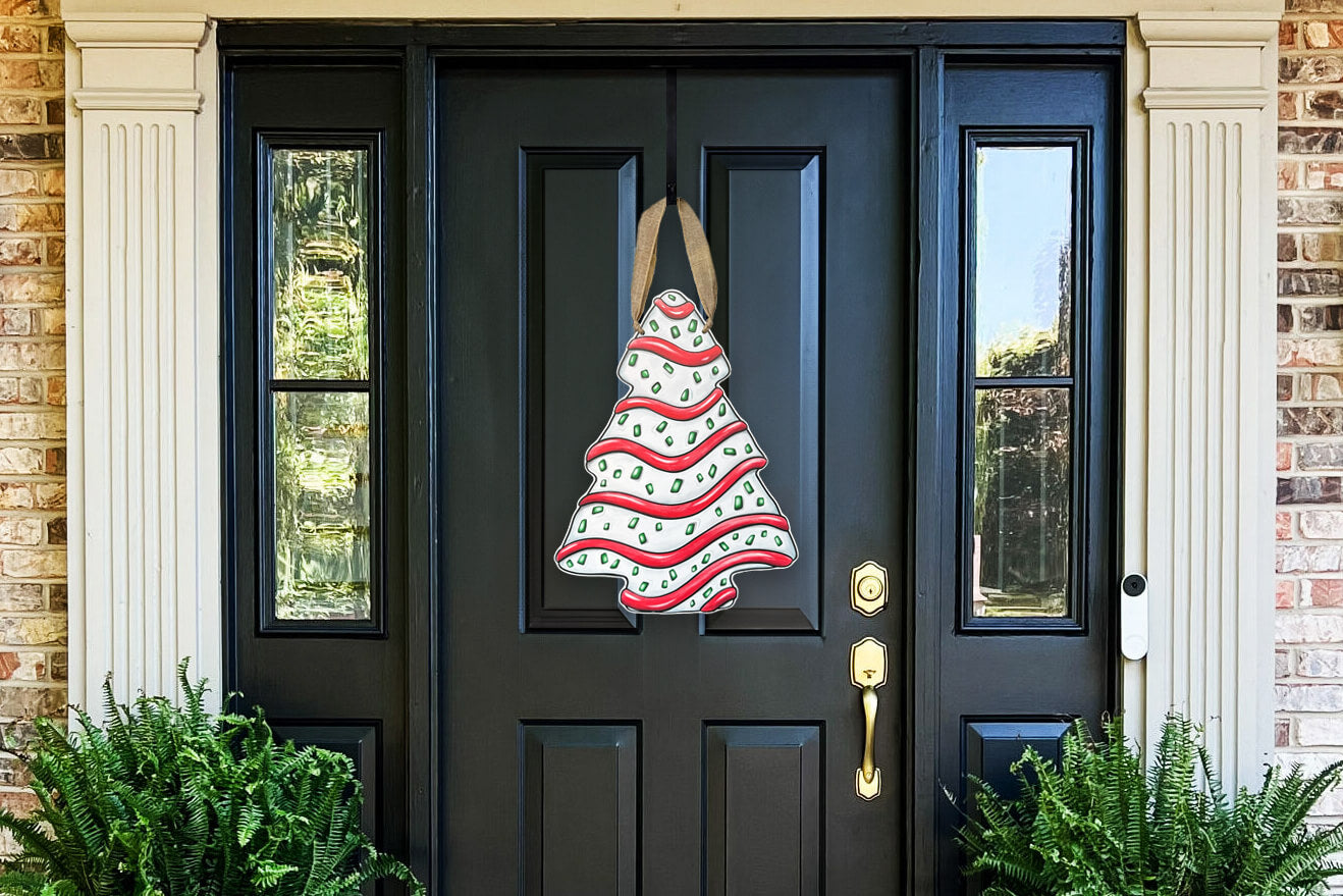 Christmas Tree Cake Door Hanger