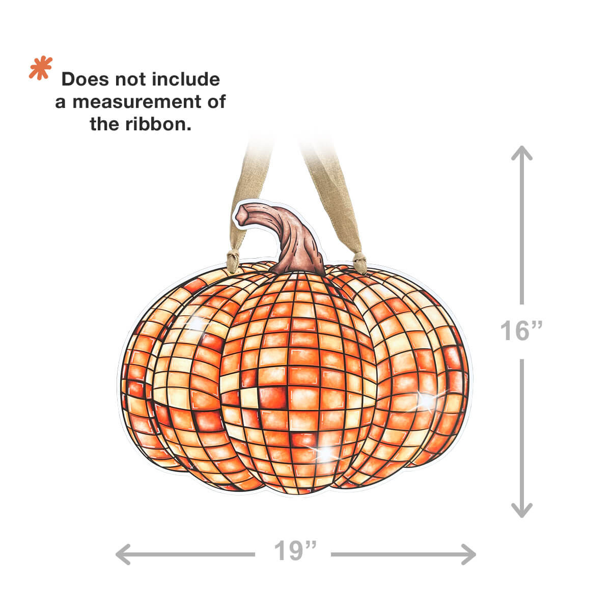 Big Easy Design Pumpkin Door Hanger Size