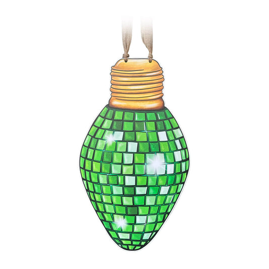 Disco Christmas Light Bulb Door Hanger