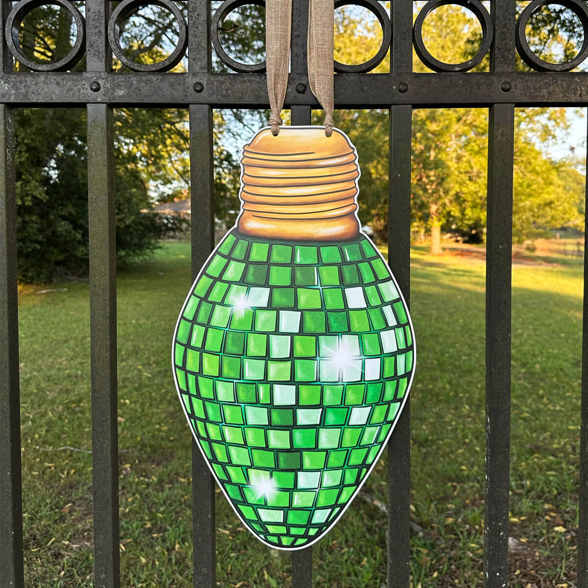 Disco Christmas Light Bulb Door Hanger