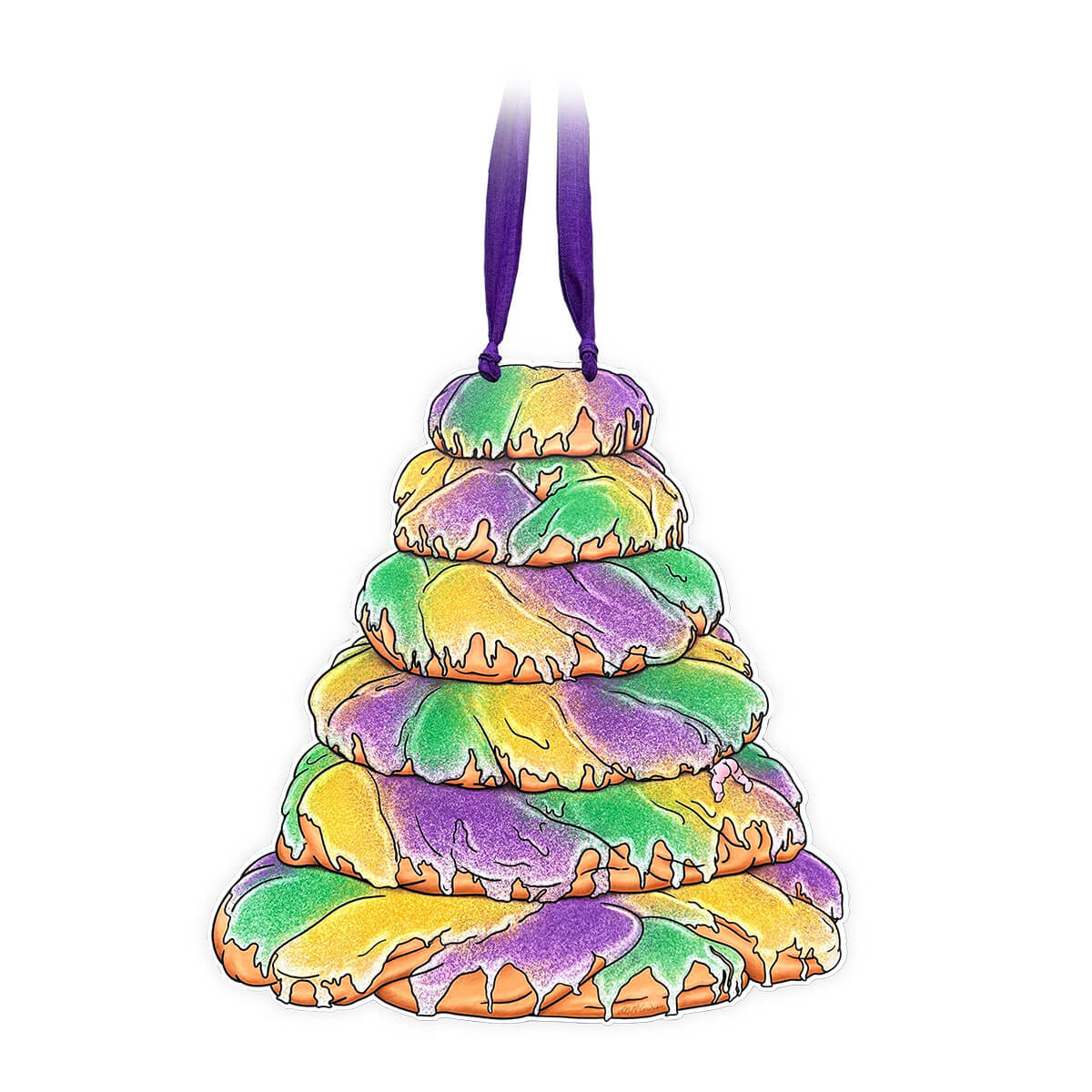 King Cake Door Hanger