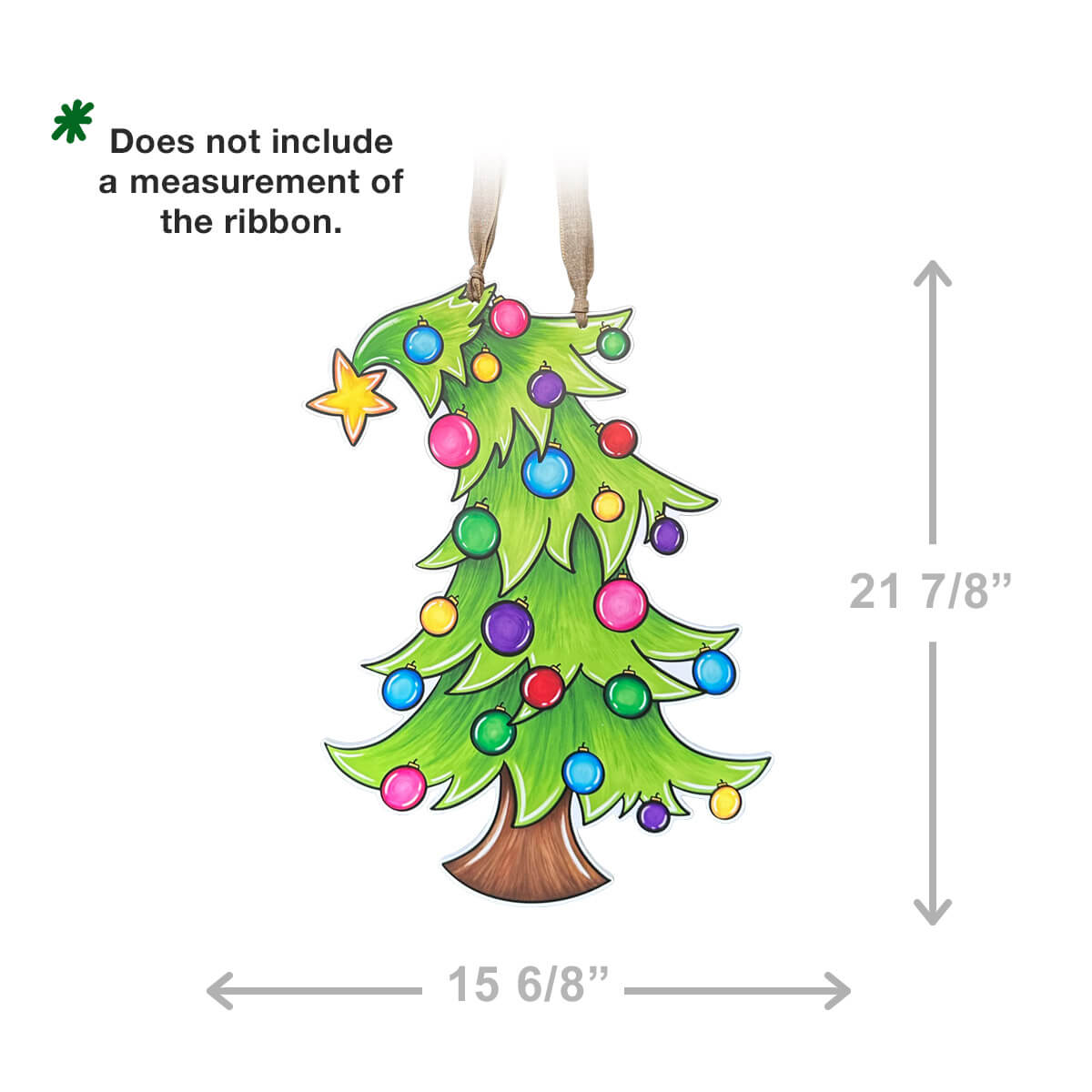 Leaning Christmas Tree Door Hanger