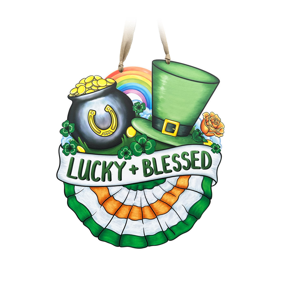 Lucky and Blessed Door Hanger