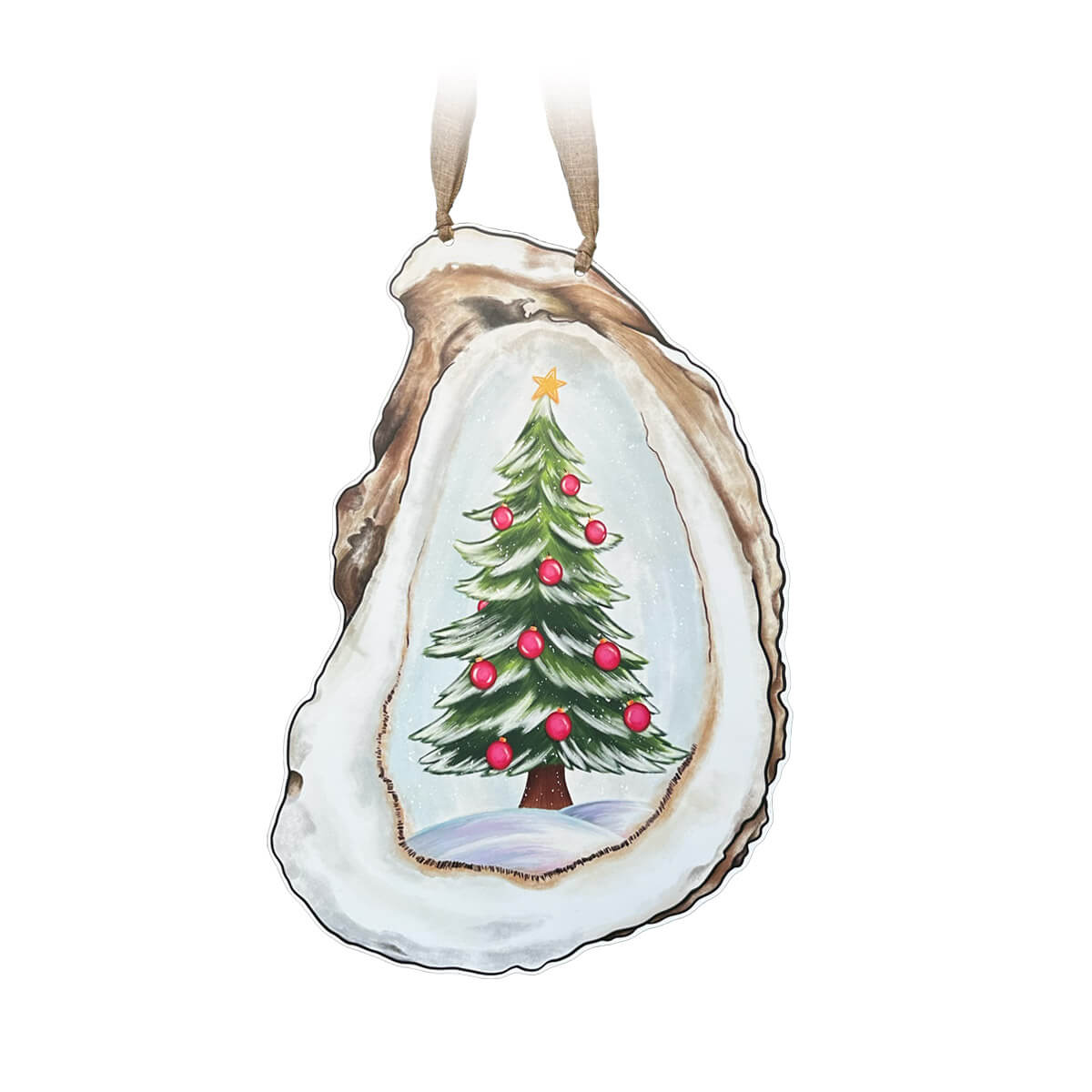 Oyster Christmas Tree Door Hanger