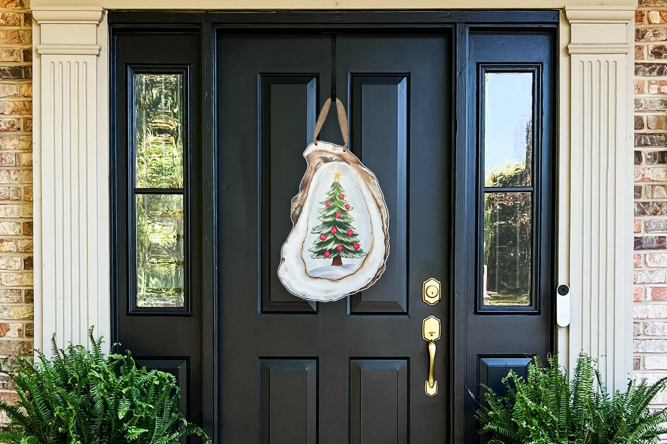 Oyster Christmas Tree Door Hanger