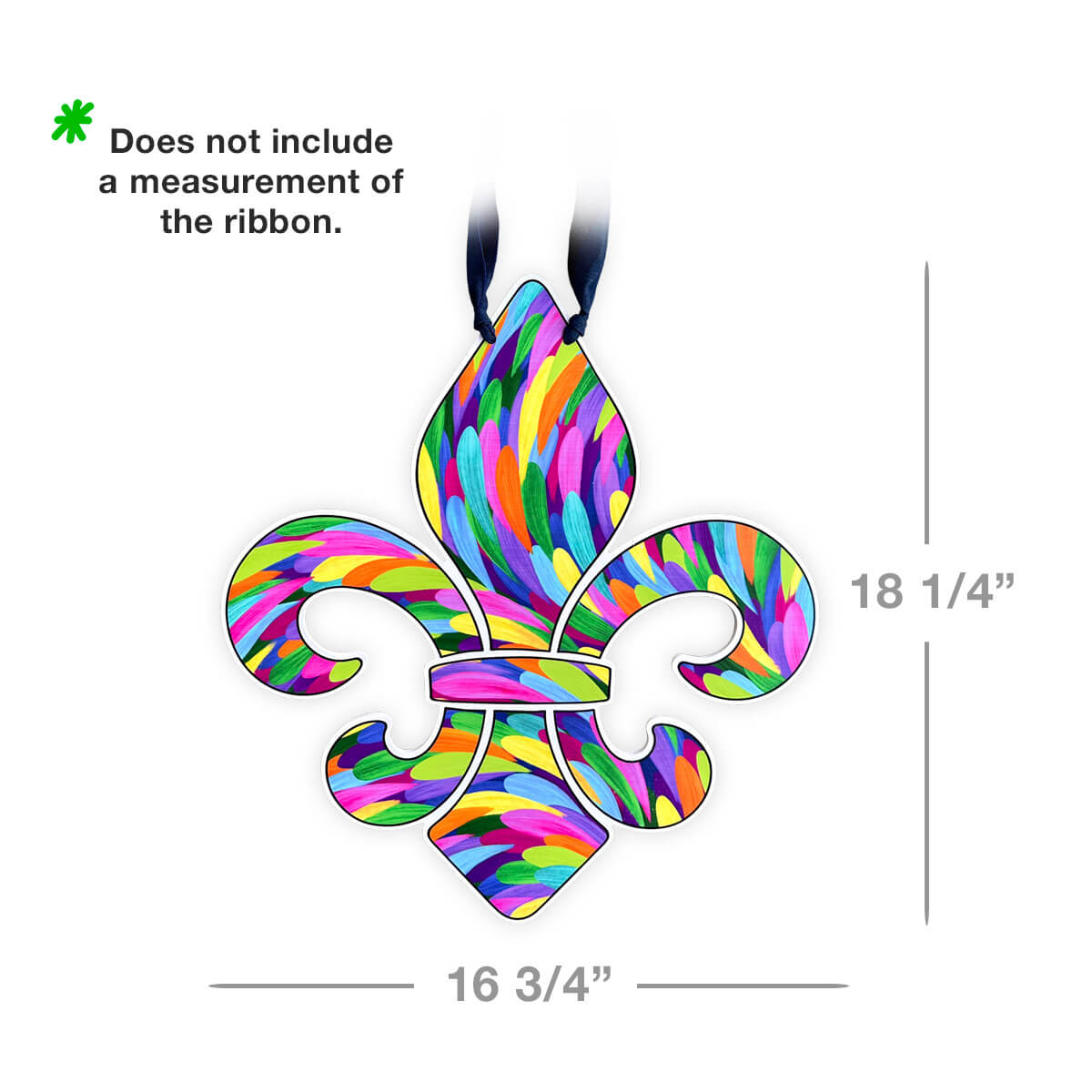 Vibrant Fleur-De-Lis Door Hanger